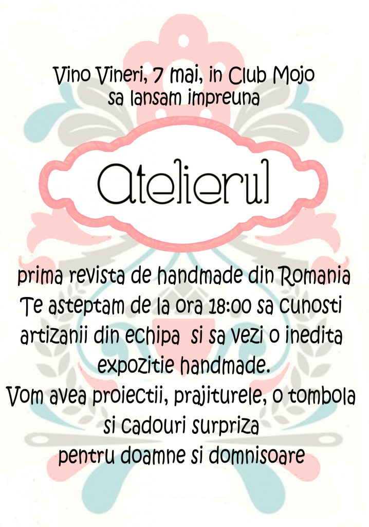 afis atelierul copy lansare atelierul 7 mai