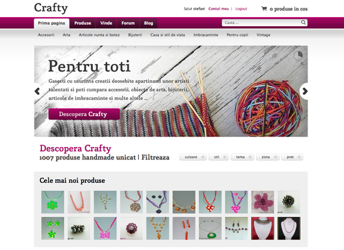Crafty.ro: noul site de prezentare al produselor handmade