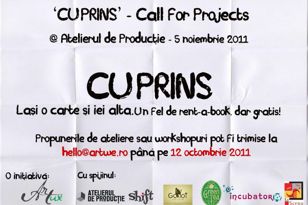 „Cuprins” – un proiect de educaţie nonformală marca Artwe