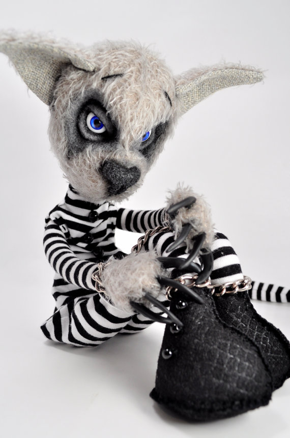 Goth Creepy Prisoner Cat Jack Veronika Lozovaya