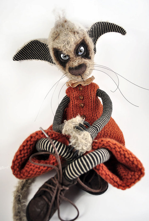 Gothic Artist Cat Pumpkin Veronika Lozovaya