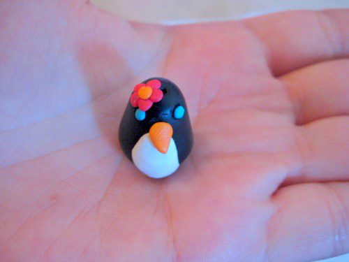Pinguin din Fimo.