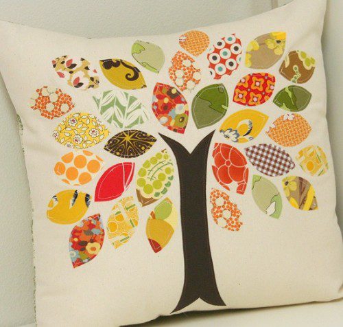 Fall pillow by cluckclucksew