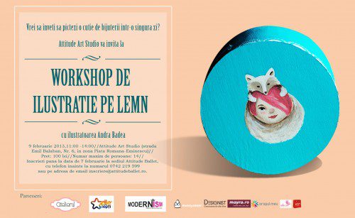 workshop de ilustratie pe lemn