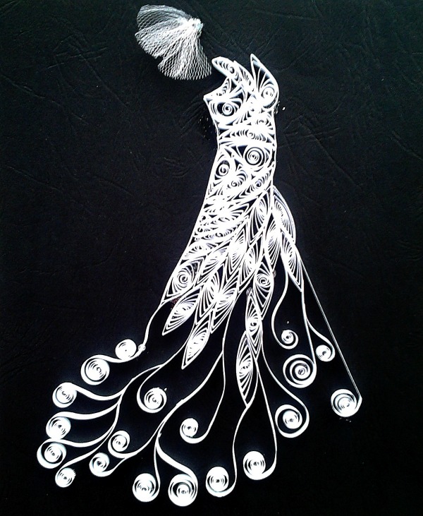 rochie mireasa quilling