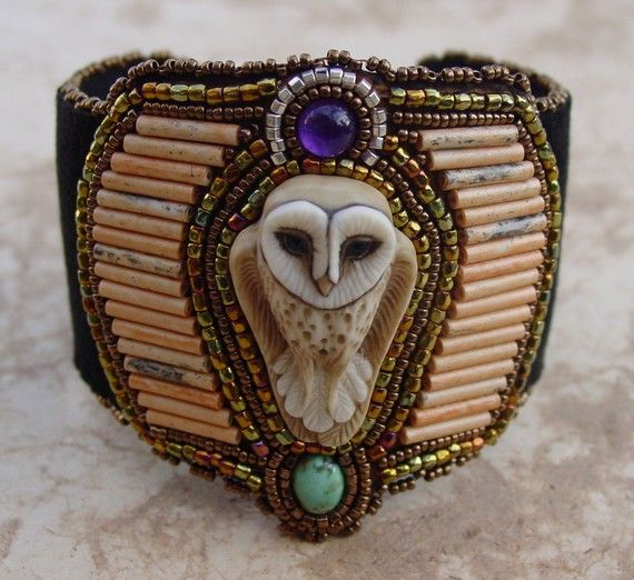 Reserved for Ally Potter Owl Cuff Bracelet