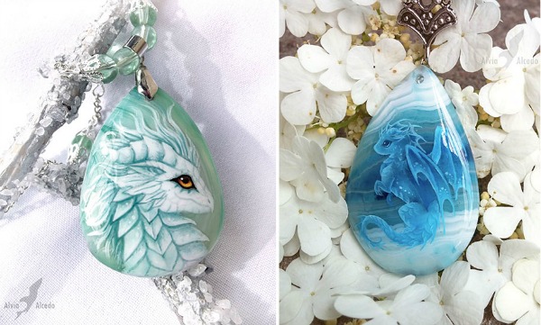 fantasy-creatures-stone-painting-necklaces-alvia-alcedo-16