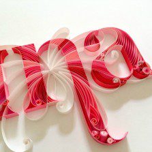 Caligrafie din quilling de Sabeena Karnik