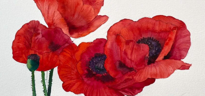 Janet Pulcho and her huge watercolour paintings