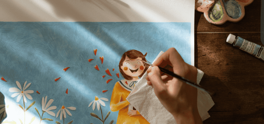 Hârtia, filtru pentru emoții în ilustrațiile Corinei Drăgan